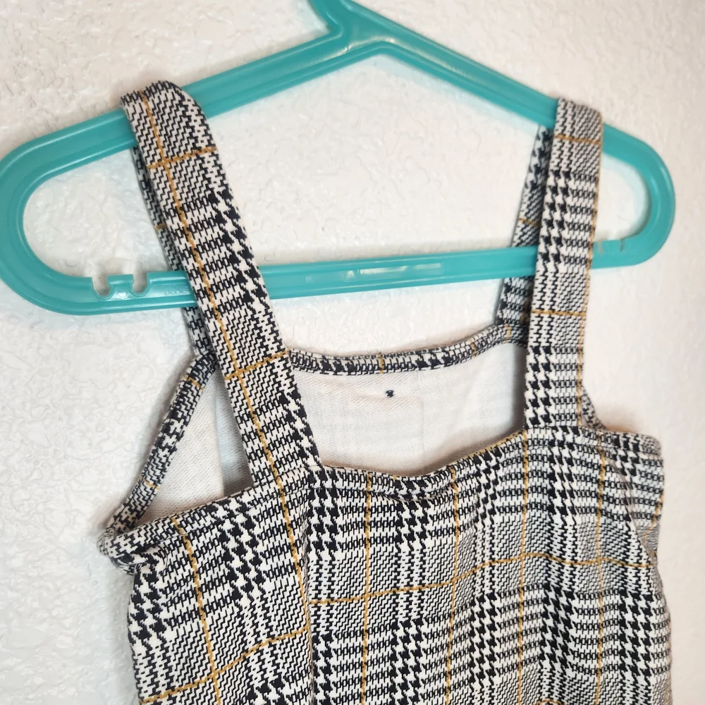 Max Girl Girls Plaid Button-Front Sundress in Beige and Black 8-9 yrs